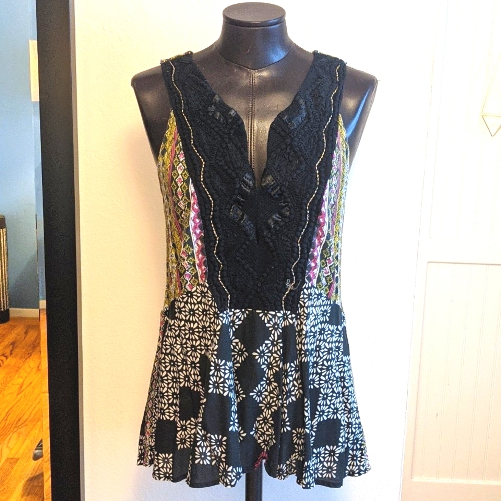 Anthropologie Meadow Rue Peplum Top
